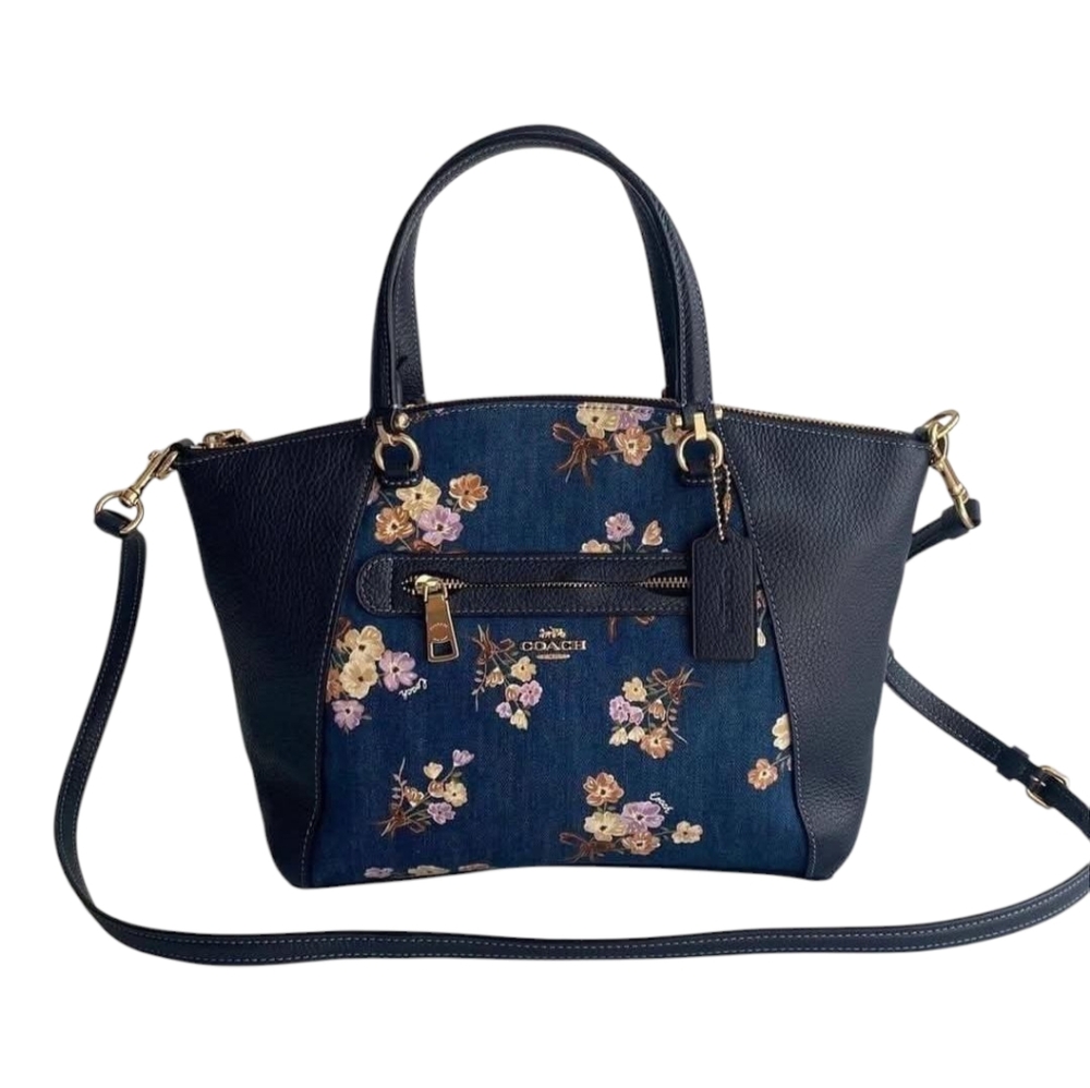 Coach Floral Embroidered Satchel. Measures 13x9. Added photos. Pristine! - Picture 4 of 7